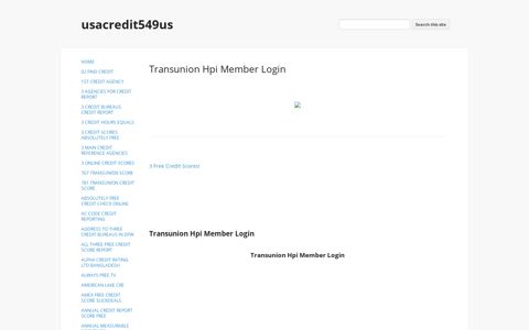 Transunion Hpi Member Login - usacredit549us - Google Sites