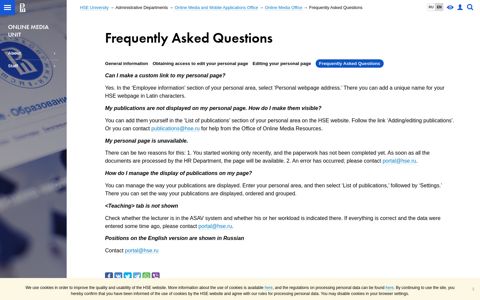 Frequently Asked Questions — Online Media Office — HSE ...