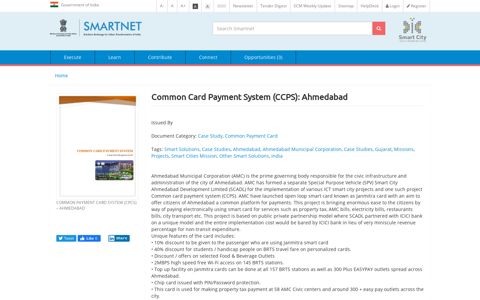 Common Card Payment System (CCPS): Ahmedabad | Smartnet