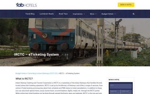 IRCTC - Login, Account, Book Train Ticket Guide Online 2020