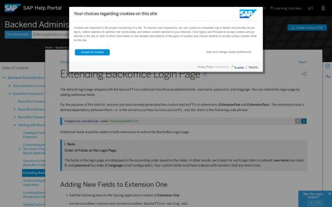 Extending Backoffice Login Page - SAP Help Portal