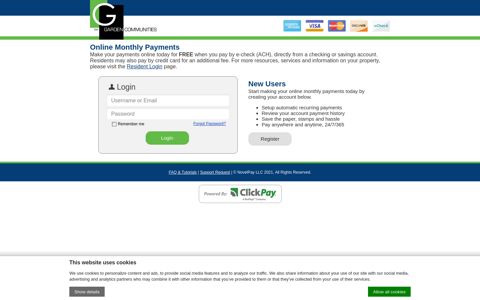 Garden Communities | Online Payments - ClickPay