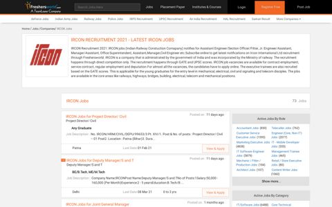 IRCON Recruitment 2020 Latest 198 IRCON jobs vacancies ...