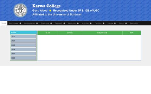 Notice Board :: Katwa College