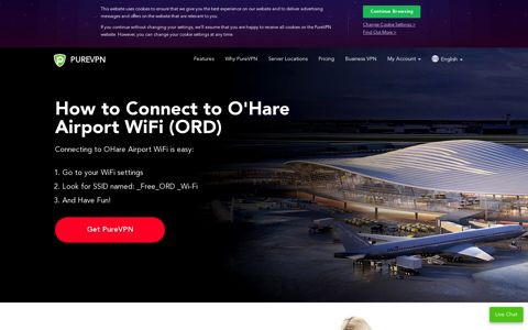 How to Connect to OHare Airport Wifi - PureVPN