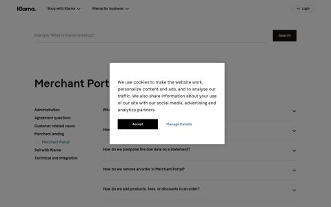 Merchant portal FAQs – Merchant support | Klarna UK