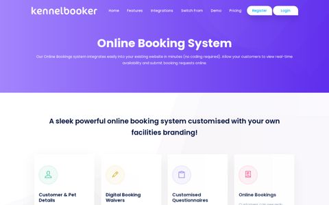 Online Booking System - Kennel Booker