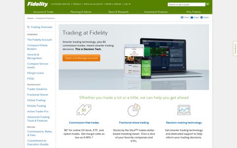 Fidelity: Trading & Brokerage Services