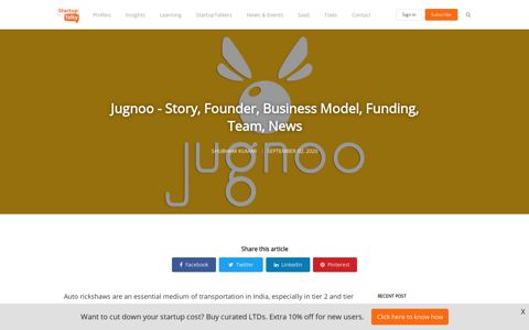 Jugnoo Startup Story - Founder, Business Model, Funding ...