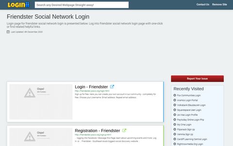 Friendster Social Network Login - Loginii.com