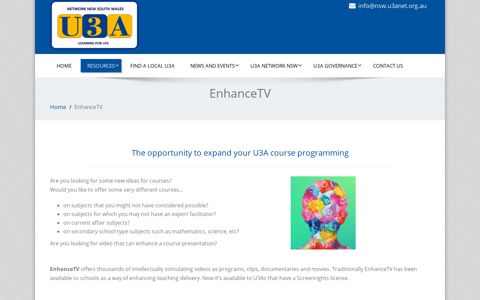 EnhanceTV - U3A Network NSW