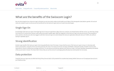 Why Swisscom Login? - evita Mobile - evita health record