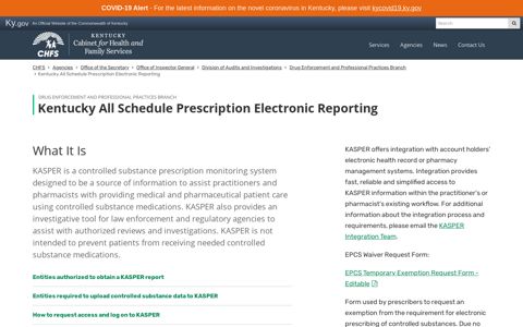 Kentucky All Schedule Prescription Electronic Reporting ...