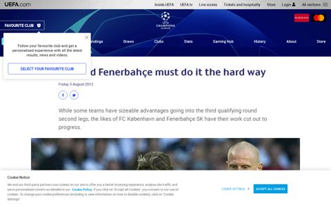 FCK and Fenerbahçe must do it the hard way - UEFA.com