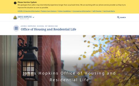 Office of Housing & Residential Life, Johns Hopkins Medical ...
