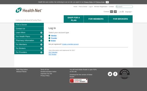 Log In - Member - Health Net
