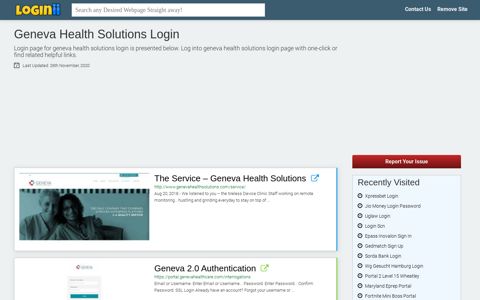 Geneva Health Solutions Login - Loginii.com
