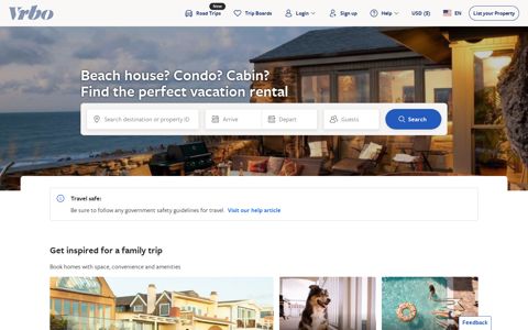 Vrbo | Book your vacation rentals: beach houses, cabins ...