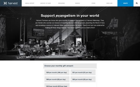 Support evangelism in your world - Harvest.org