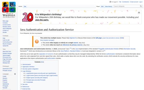 Java Authentication and Authorization Service - Wikipedia