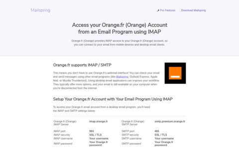 How to access your Orange.fr (Orange) email account using ...
