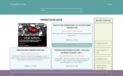 freebitcoin login - General Information about Login