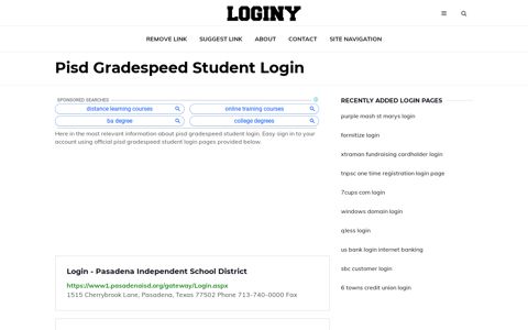 Pisd Gradespeed Student Login ✔️ One Click Login