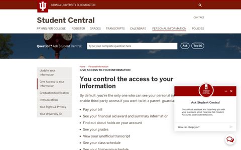 Give Access to Your Information: Personal Information ...