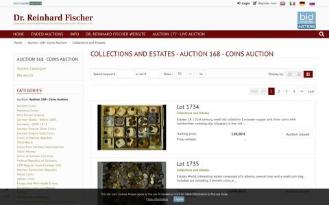 Collections and estates - Auctions - Dr. Reinhard Fischer