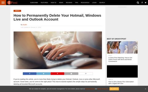 How to Permanently Delete Your Hotmail, Windows Live and ...