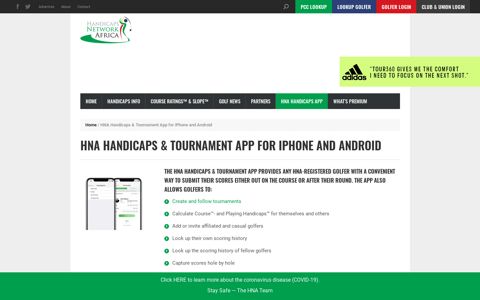 HNA Handicaps & Tournament App for iPhone and Android ...