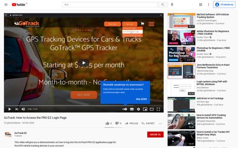 GoTrack: How to Access the PRO EZ Login Page - YouTube