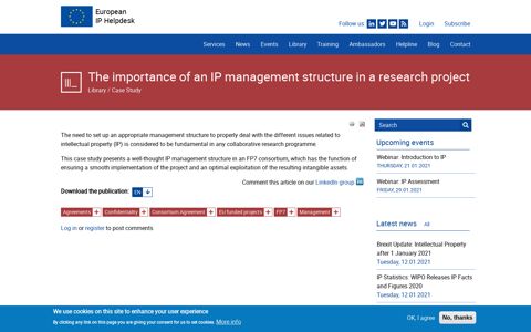 The importance of an IP management structure in a research ...