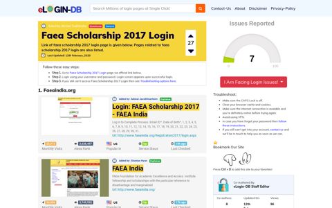 Faea Scholarship 2017 Login