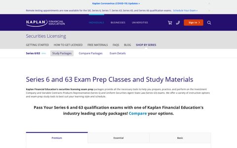 Series 6 and 63 Live Classes & Online Prep Materials | Kaplan