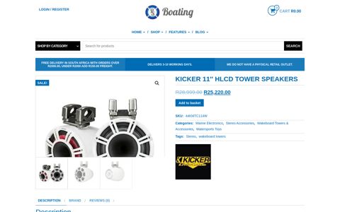 Kicker 11" HLCD Tower Speakers 44KMTC114W - PS Boating