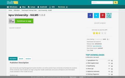Iqra University - IULMS 1.0.0 Free Download