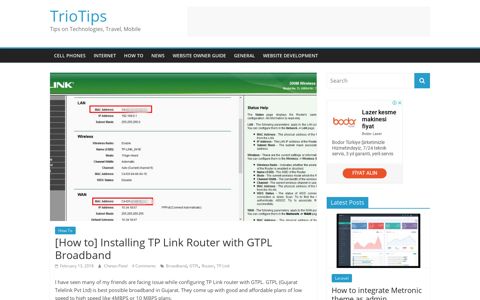 [How to] Installing TP Link Router with GTPL Broadband ...