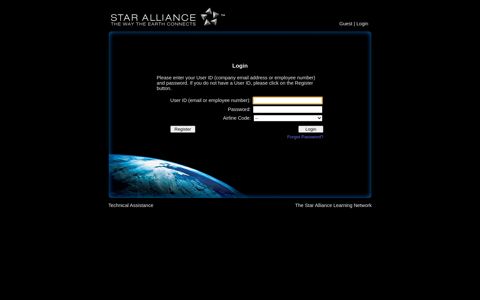 Star Alliance - Login