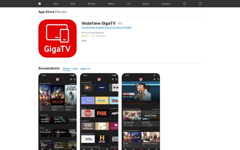 ‎Vodafone GigaTV on the App Store