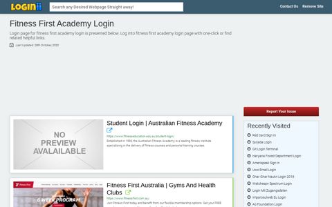 Fitness First Academy Login - Loginii.com