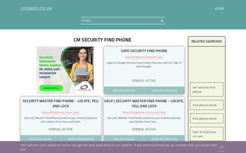 cm security find phone - General Information about Login