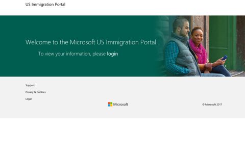 the Microsoft US Immigration Portal