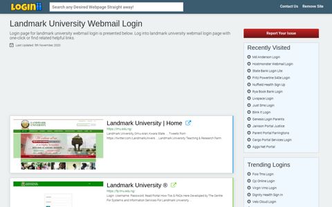 Landmark University Webmail Login