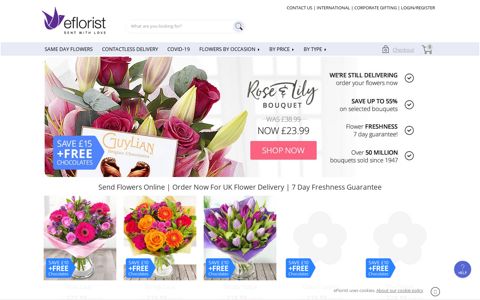 Eflorist | Send Flowers Online | Same Day Flower Delivery