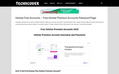 Hotstar Free Accounts - Working Hotstar Premium Account ...
