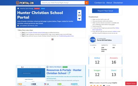 Hunter Christian School Portal