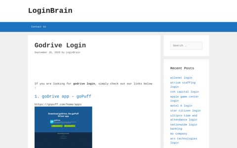 Godrive - Godrive App - Gopuff - LoginBrain