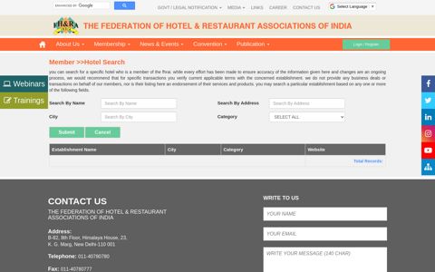 Member >>Hotel Search - FHRAI-THE FEDERATION OF ...