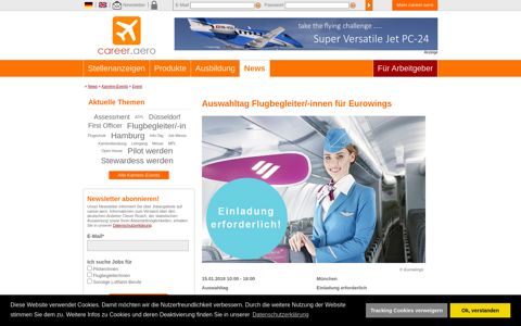 Jobs Eurowings – Auswahltag Flugbegleiter/-innen für ...